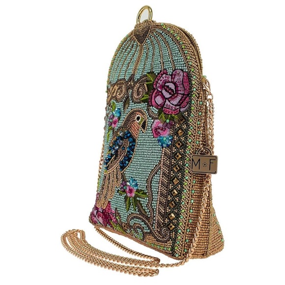 Mary Frances Pretty Parrot Beaded Crossbody Handbag - Picture 5 of 7